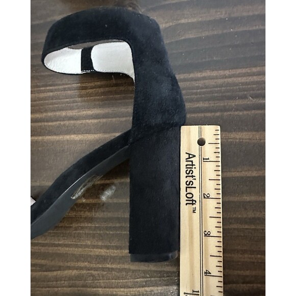 Jeffrey Campbell Lindsay Black Suede‎ Ankle Strap Block Heel Sandals Women's 6 - Picture 11 of 11